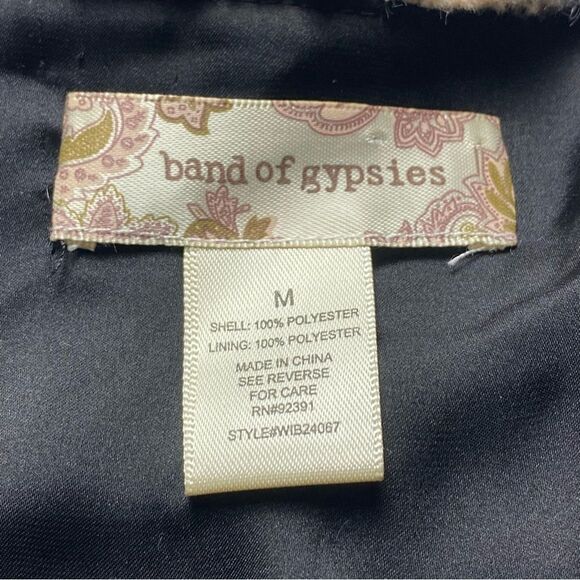 Band Of Gypsies Faux Fur Open Front Jacket Size Medium - Picture 3 of 11
